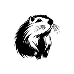 Beaver - hand-drawn vector illustration, isolated on white