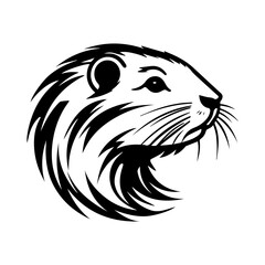 Beaver - hand-drawn vector illustration, isolated on white