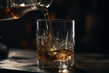 Whisky glass bar. Generate Ai