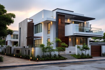 A newly constructed spacious suburban residence