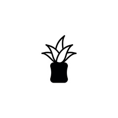 Aloe icon design with white background stock illustration
