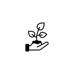 Plant icon design with white background stock illustration