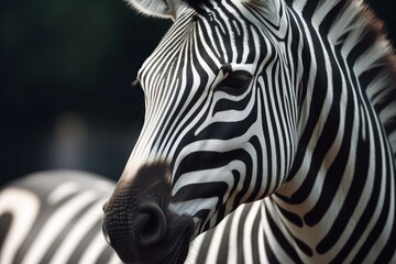 Fototapeta na wymiar Zebra animal mammal. Generate Ai