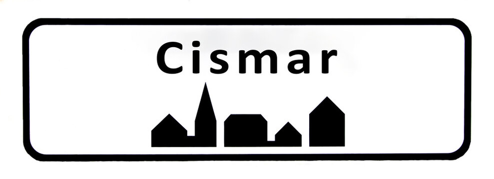 City sign of Cismar - Cismar Byskilt