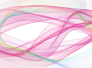 abstract pink background with lines, rainbow wave on the transparent background, abstract illustration.