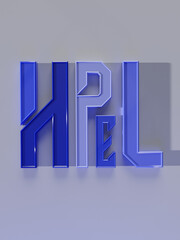 3D Rendered Typography of word Help in Plastic theme