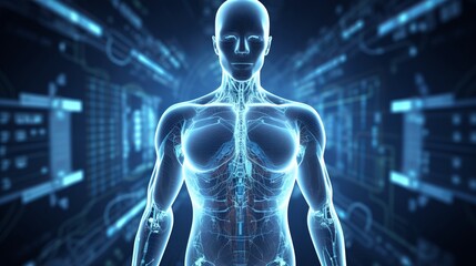 Ai technology futuristic background. Generative Ai