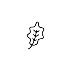 Oak Leaf icon design with white background stock illustration