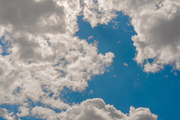 Clouds with blue sky on a summer day