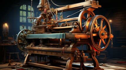 Historical Spinning Jenny - First Industrial Revolution