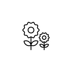Flower icon design with white background stock illustration