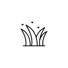 Grass icon design with white background stock illustration