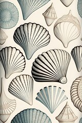 background with shells