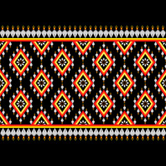 Tribal striped seamless pattern. Aztec geometric vector background. Can be used in textile design, web design for making of clothes, accessories, decorative paper, wrapping, envelope; backpacks, etc.