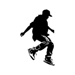 Hip hop dancer silhouette illustration