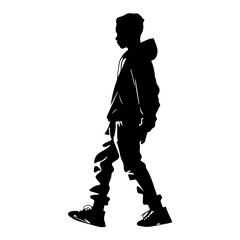 Hip-hop dancer silhouette illustration