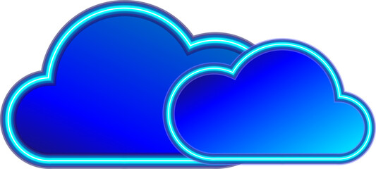 Cloud icon element for decoration backgrounds