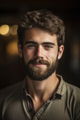Obraz premium Portrait of young man with beard