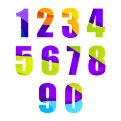 vector number 0-9 numeral system vector
