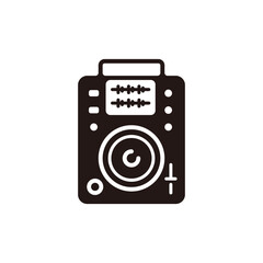 CDJ icon.Flat silhouette version.