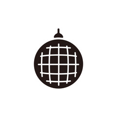 Disco ball icon.Flat silhouette version.