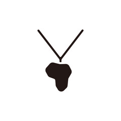 African medallion icon.Flat silhouette version.