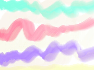 Variety of multi-color paint brush strokes, isolated on white. High resolution, each stroke photographed separately for best focus