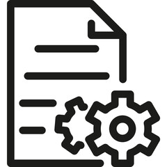 Document, File, Contract, Invoice, Archive. Vector Line Icon