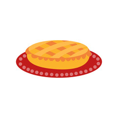 Homemade pumpkin pie vector cartoon clipart