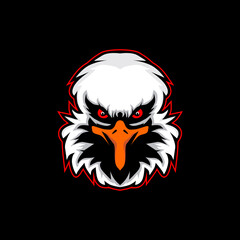 Eagle head logo, perfect for game, mascot, icon, screen printing, etc.