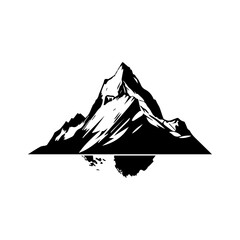 mountain silhouette icon illustration