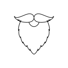 beard and moustache vector illustration on white background