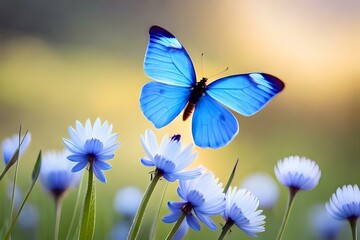 blue butterfly on a flower
