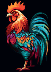 a cartoon of a chicken