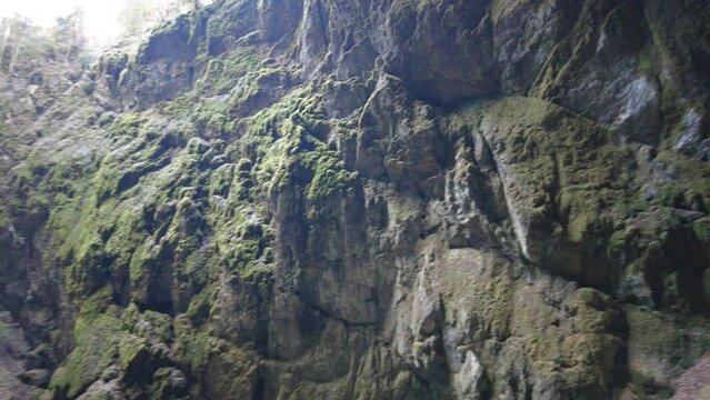 Blansko district, Czech Republic - February 25, 2023: Punkva Caves. Caves Moravian Karst. Stolognites, the underworld.