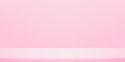 Pink background abstract with Gradient in empty room studio. Space for selling products on the website. Vector illustration.