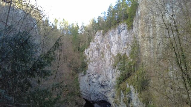 Blansko district, Czech Republic - February 25, 2023: Punkva Caves. Caves Moravian Karst. Stolognites