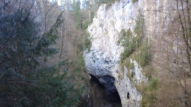 Blansko district, Czech Republic - February 25, 2023: Punkva Caves. Caves Moravian Karst. Stolognites, the underworld.
