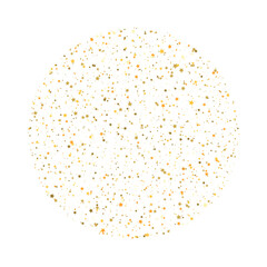 Gold circle glitter icon