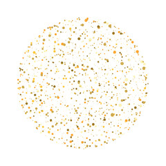 Gold circle glitter icon