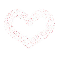 Rose gold heart glitter icon