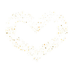 Gold heart glitter icon