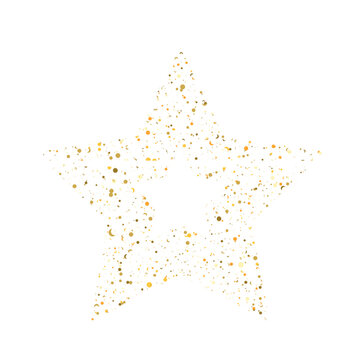 Gold star glitter