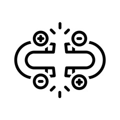 Obraz premium Black line icon for Attractive