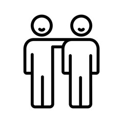 Black line icon for Brothers