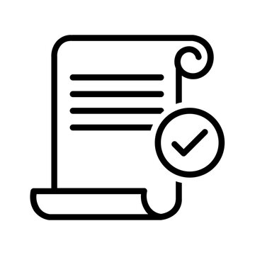 Black line icon for Amendments
