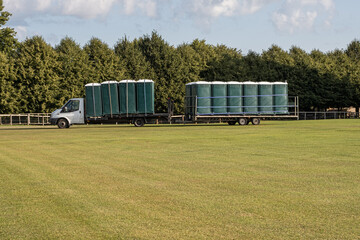 Portaloo being delivered. July 2030