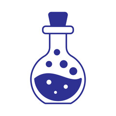 set of laboratory flasks