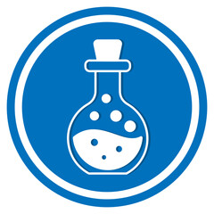 set of laboratory flasks