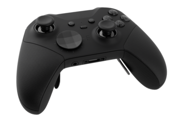 Joystick on a white background. Gamepad closeup isolated on white background.